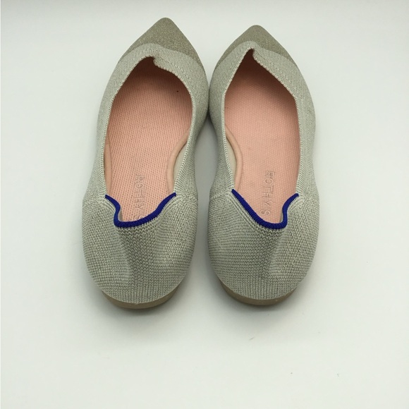 Rothy’s The Point ll Diamond Twill Metallic - Picture 3 of 7